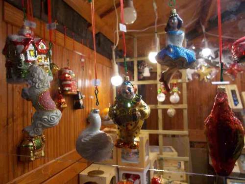 Various Christmas decorations - including many kinds of hand made Christmas balls