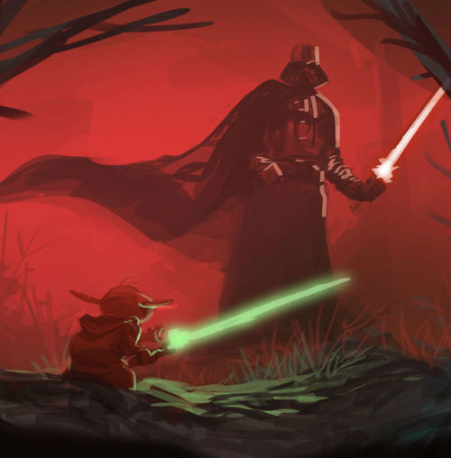 gffa:Yoda vs Vader | by John Nevarez