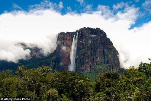 heismydesigner:sixpenceee:The tallest waterfall in the world is Angel Falls, located in South Americ