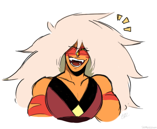 shamless-silver:A rough sketch of Jasper laughing, I’ve always imagined a loud, hearty laugh coming from her. I miss this character a lot.