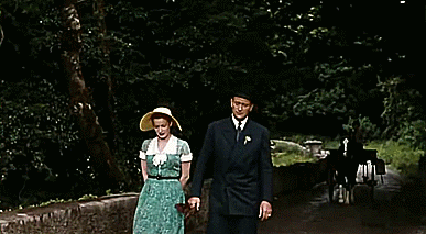 the-naughty-southern-belle:  an-unconventional-lady:  John Wayne and Maureen O’Hara take a ride on a bicycle built for two in The Quiet Man (1952)  One of my favorites!!! ❤️❤️