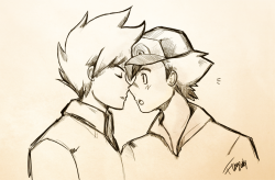 flanneryflame:Palletshipping sketch, lol! I ship these two since I was sixteen (my first OTP was pokeshipping)… and I don’t know, i just want to draw them together after the recent rewatch of some episodes. 