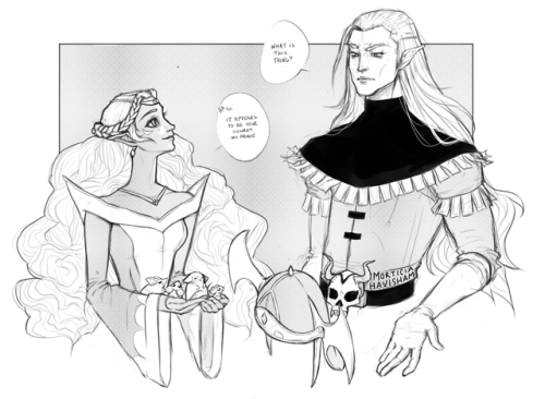 morticiahavisham: Lotor and Allura in their DotU costumes. There is no excuse for that fringe Lotor.