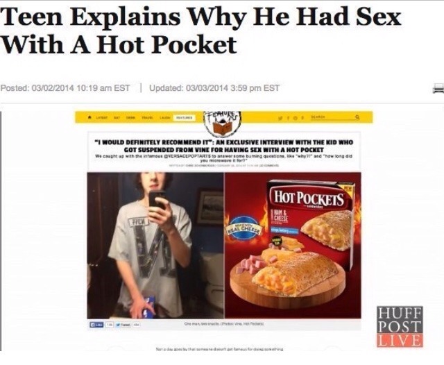 Guy Has Sex With Hot Pocket