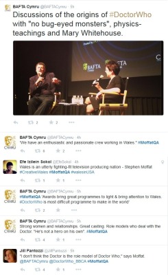 gallimaufreyan:  Some livetweets from the BAFTA NY screening of Listen and Steven Moffat Q&amp;A event