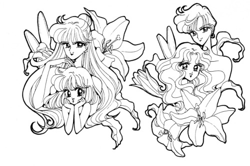 silvermoon424:Random drawings/doodles of the Senshi, part 2.