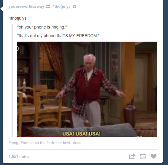 girlyshippings: unicornmunch:  dauntlessoldier:  4th of July posts  the last one