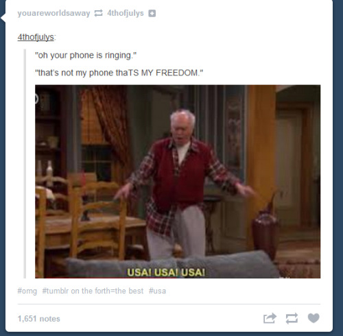 nodaybuttodaytodefygravity: unicornmunch: dauntlessoldier: 4th of July posts the last one killed me.