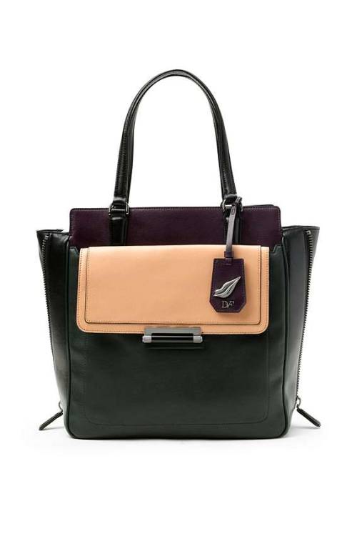 colorblock-style: Highline Colorblock Leather Tote In Bottle Green/ Prune/ NudeSee what’s on s
