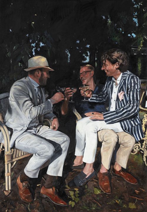 grundoonmgnx:Roeland Kneepkens (Dutch, b. 1978), Croquet: The Afterparty, 2019 Oil on linen, 100 x 70 cm.