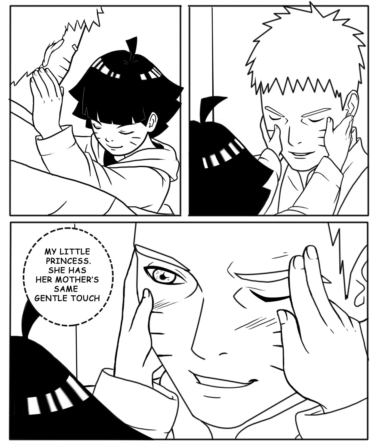 giulscomix:  Ok… I started this fan art before Kishimoto sensei reveals Himawari