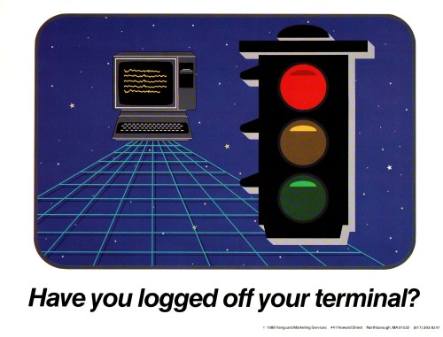 neilcicierega:  klaus-laserdisc:  1980s Workplace Computer Precautions  Loose MIPS Sink Chips