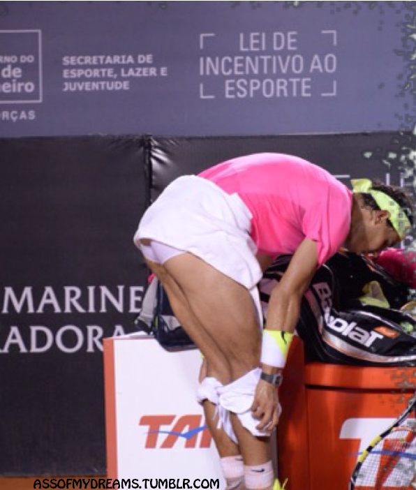 assofmydreams:  Nadal taking his ass teasing to whole new levels!