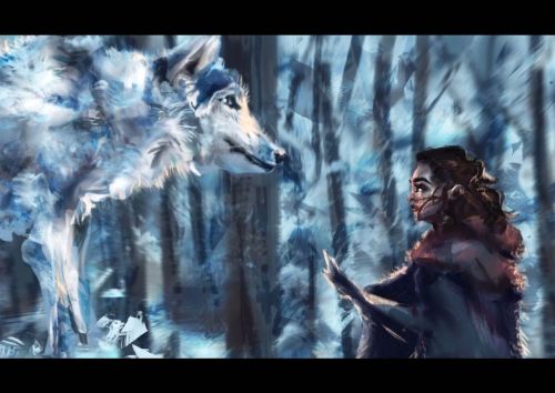 Arya Stark and Nymeria by iartcrazy