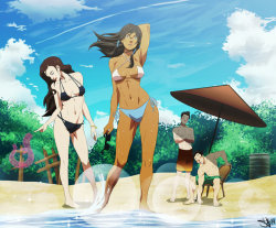 geekearth:  Korra Beach Chillin by Ojos Aka