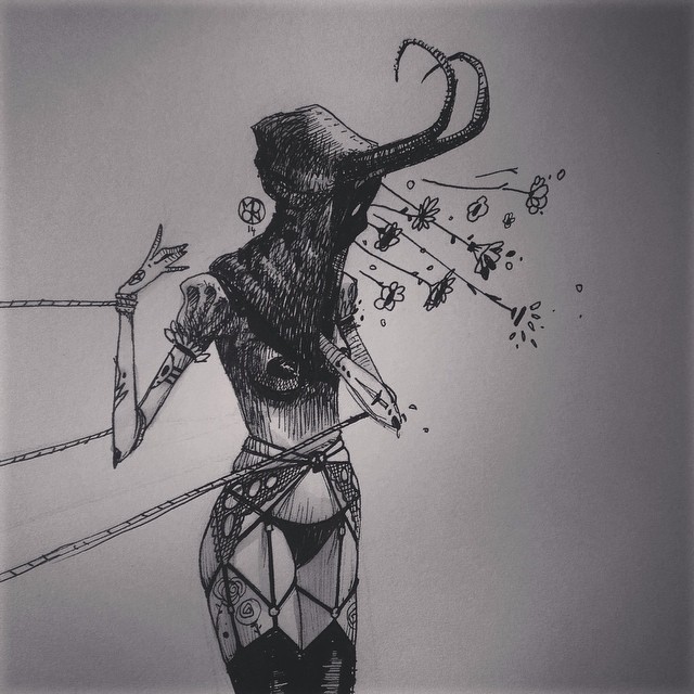 darksideof:  #moon #inktober2go #inktober #12 http://ift.tt/1p3KlKs 