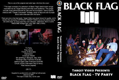 BLACK FLAG VHS VIDEO
