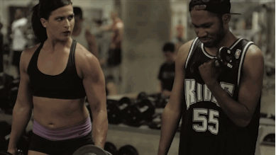 getfittogethot:  aspiredfitness:  Hahaha the look on her face    Lol me at the gym