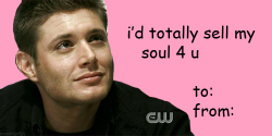 jensenswackles:  so i made some supernatural valentines 