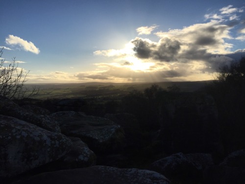 Twilight Sunset, Brimham Rocks, North Yorkshire, England.