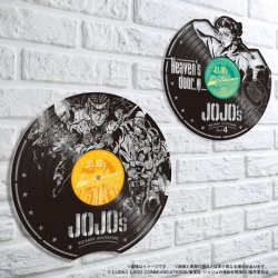 highdio: Something cool: Diamond Is Unbreakable “record-style interior” (レコード風インテリア) wall decorations and sleeves.  By Bandai.  October 2017.