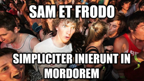 crazyqueerclassicist:interretialia:Sam et FrodoSimpliciter inierunt in MordoremSam and FrodoSimply w