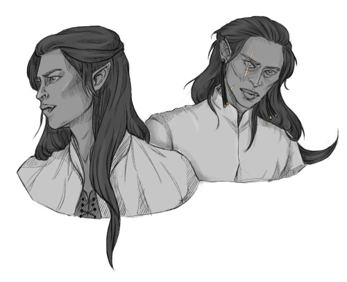 dwimmerlaiks:had a long and tedious week, so here’s some maedhros I sketched to cheer me up. fave co