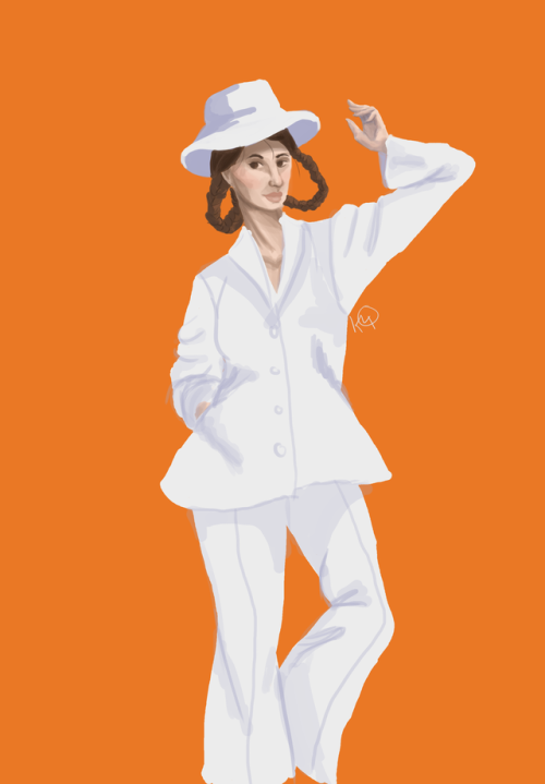 I found this old book of paper dolls and I decided Leia would look cool in one of the outfits, so I 
