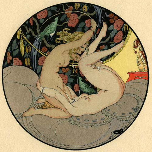 howsaucy:Gerda Wegener, untitled, in Les délassements d'Eros1925, watercolor, Beate Uhse Erotikmuseu