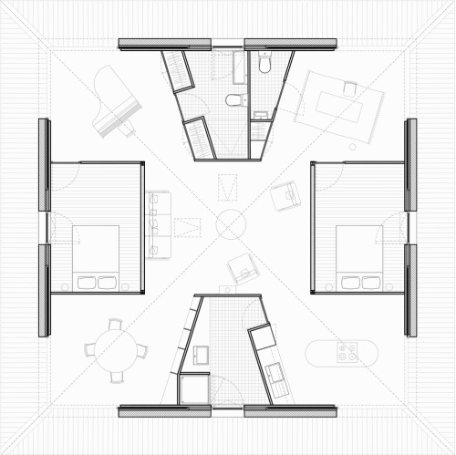 The None Angle House by Benoit Rotteleur Architecte.