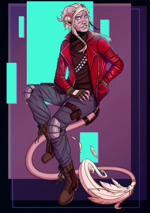 leidensygdom:It’s Vest, again! Tiefling brat (warlock/rogue) with a knack for borrowing clothes. Her