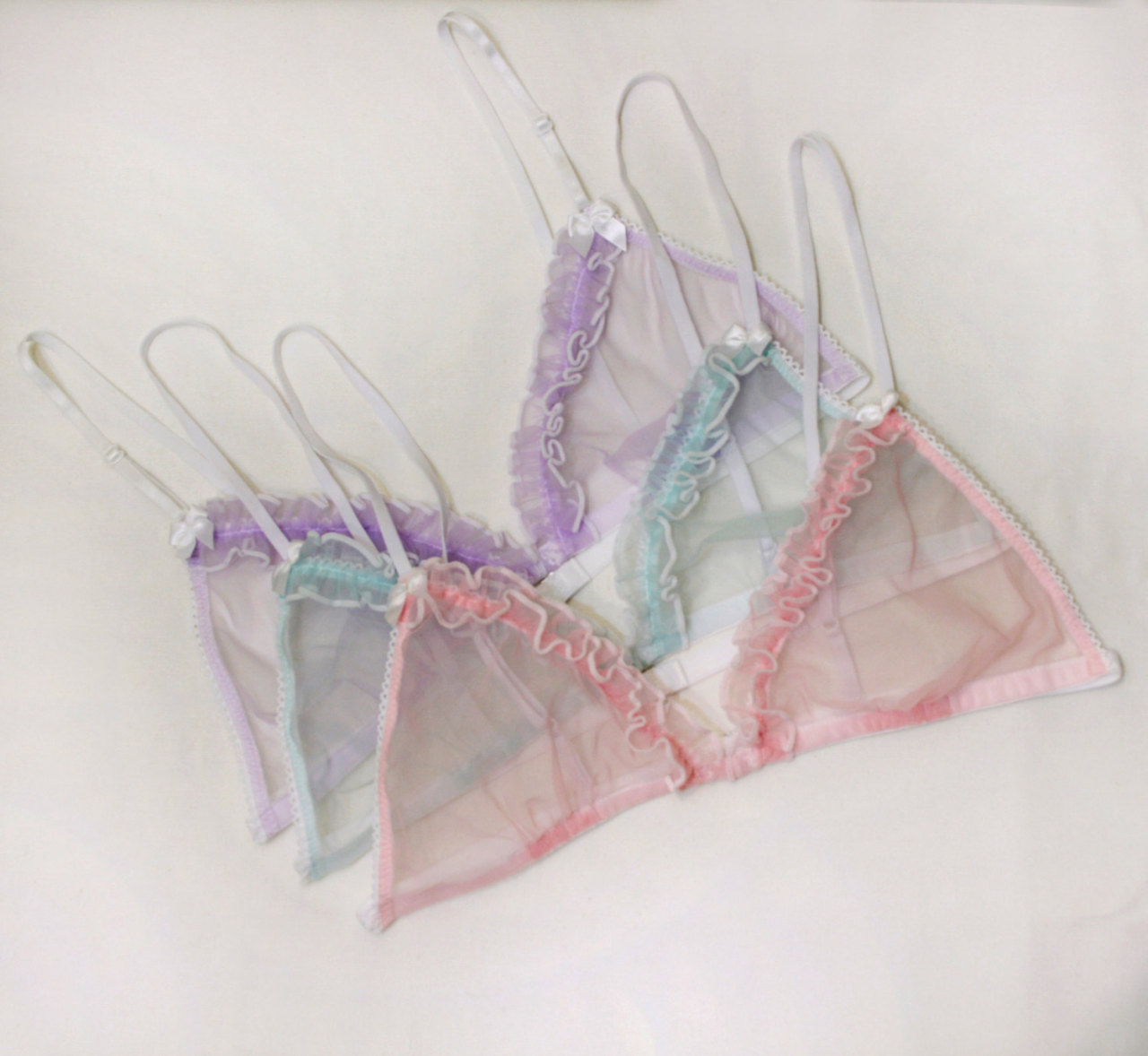 sosuperawesome:  Frilly sheer lingerie by FairytalesbyAF on Etsy  • So Super Awesome