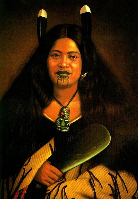 siphonophora:Portrait of Pare Watene of Ngāti Maru in 1878, by Gottfried Lindauer.  Her chiefly stat