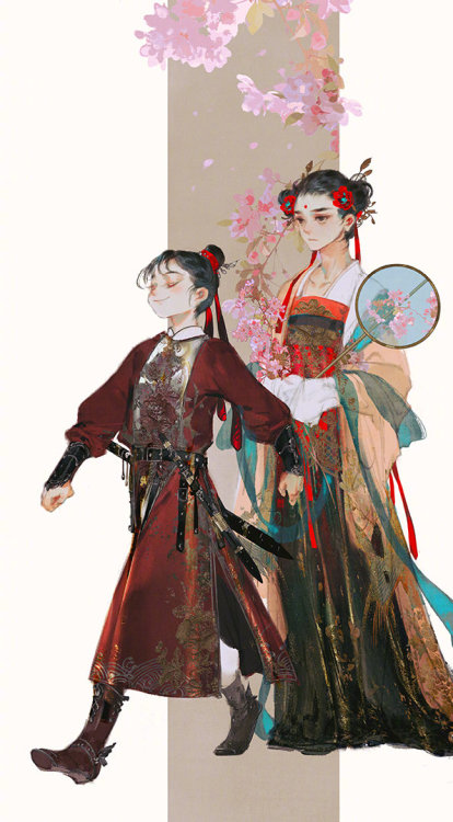 美人画 (6/?)Paintings of beauties in traditional Chinese hanfu, Part 6 (Part 1/2/3/4/5) by Chinese arti