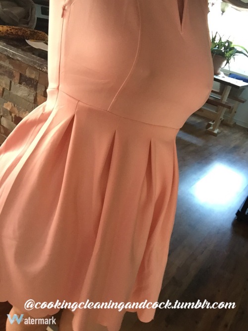 cookingcleaningandcock:  A huge thank you to @pawwolftiger pawwolftiger.tumblr.com for buying me an amazing Valentine’s Day gift! I love this dress! Not to mention when someone compliments me and asks where I got it it makes me so wet. Knowing Someone