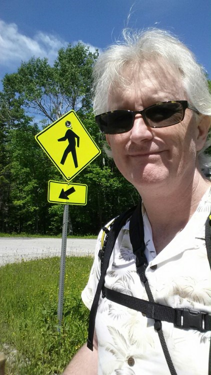 Heading out on my southbound section hike on the AT from Manchester, VT.