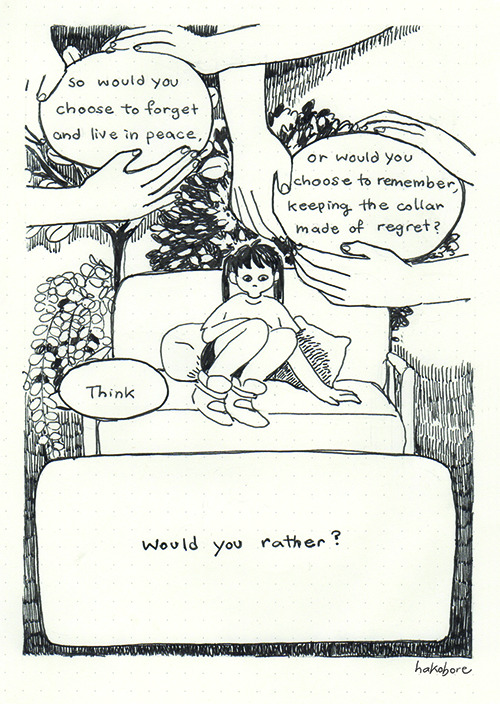 hakobore:  comic for a zine~! 