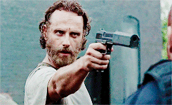 Rick + pointing gun