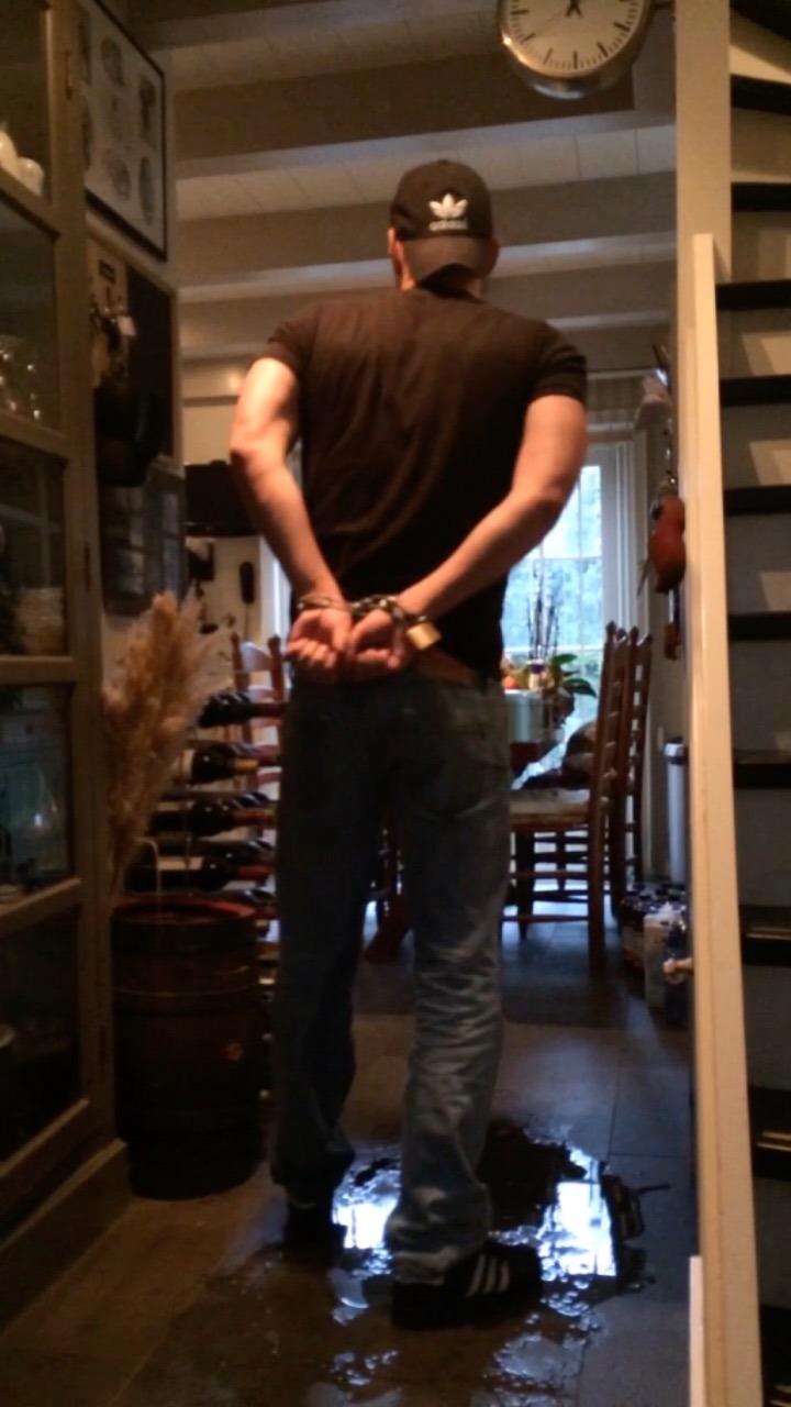 beuker71: Chained beast banging his head against the wall getting angry.