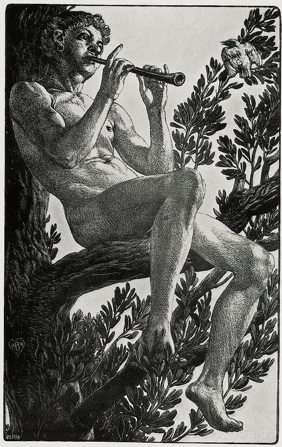   Paul Bürck, Schalmei-Bläser, 1907  
