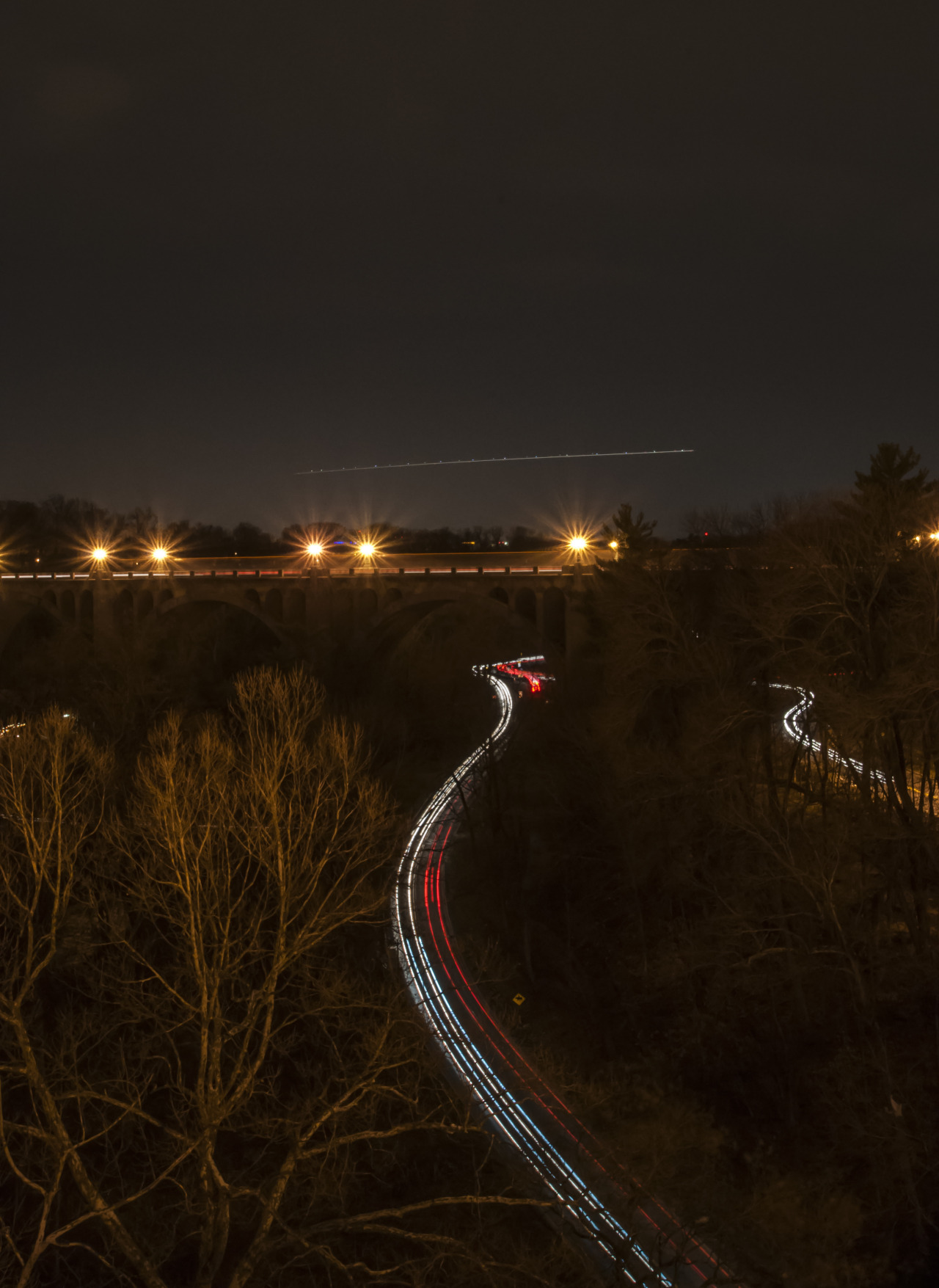 10 Second exposure from the Duke Ellington Bridge, Washington DC