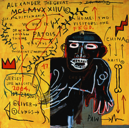 artist-basquiat: All Colored Cast (Part III), 1982, Jean-Michel BasquiatMedium: acrylic,crayon,canva
