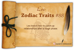 123newyear:  Leo knows how to patch-up relationships