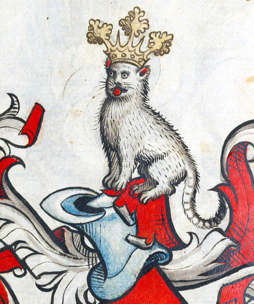 crowned catScheibler Armorial, Germany ca. 1450-1480München, Bayerische Staatsbibliothek, Cod.icon. 