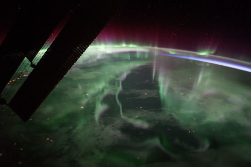 space-pics:Northern Lights Over Canada by NASA’s Marshall Space Flight Center