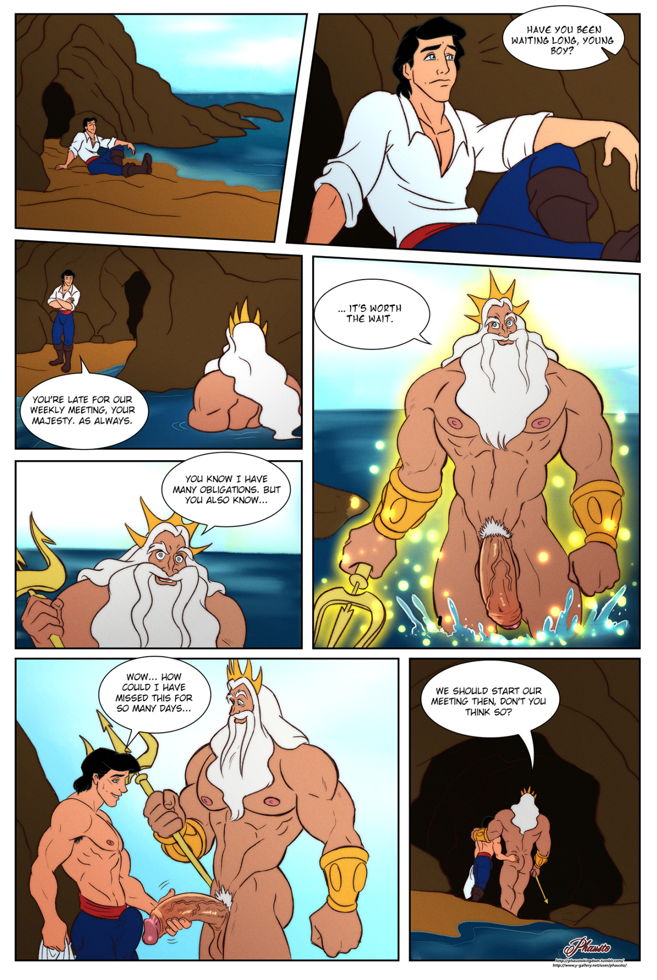 phaustokingdom:   Commission: Eric and Triton comic :D 