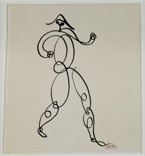 Art done with a single line&hellip;Harlequins by Pablo PicassoParis, musée Picasso