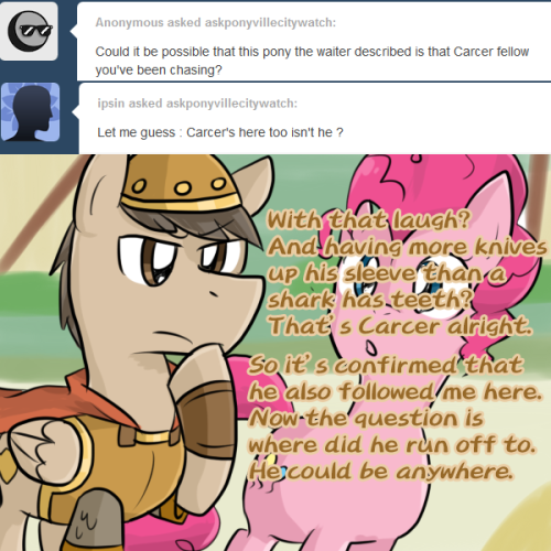 askponyvillecitywatch:  Better get some actual authority before questioning anyone here… (mod: ahaha sorry for the wait,got busy with schoolwork and all that)  Oh dear….