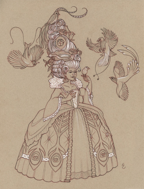 Countess CopperfeatherThe theme for the Character Design Challenge this month was baroque aristocrac