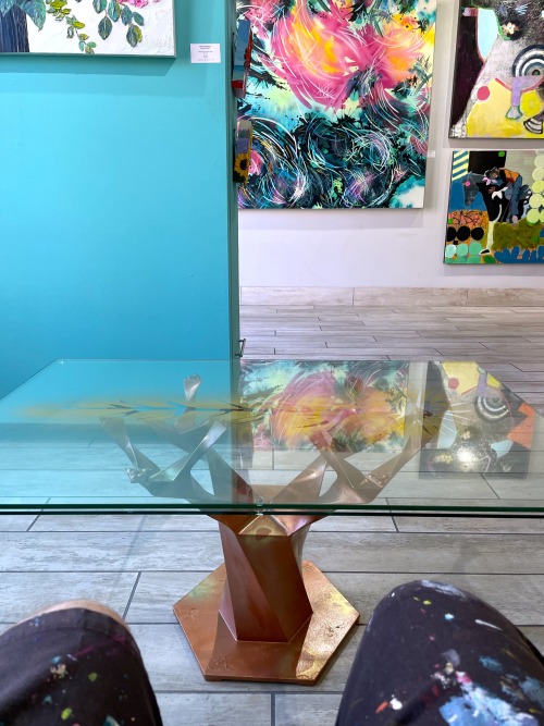 Just kicking it with my Edenic Design coffee table collaboration at Adelman Fine Art. I love how I w